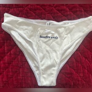 Reformation “benefits await” panties